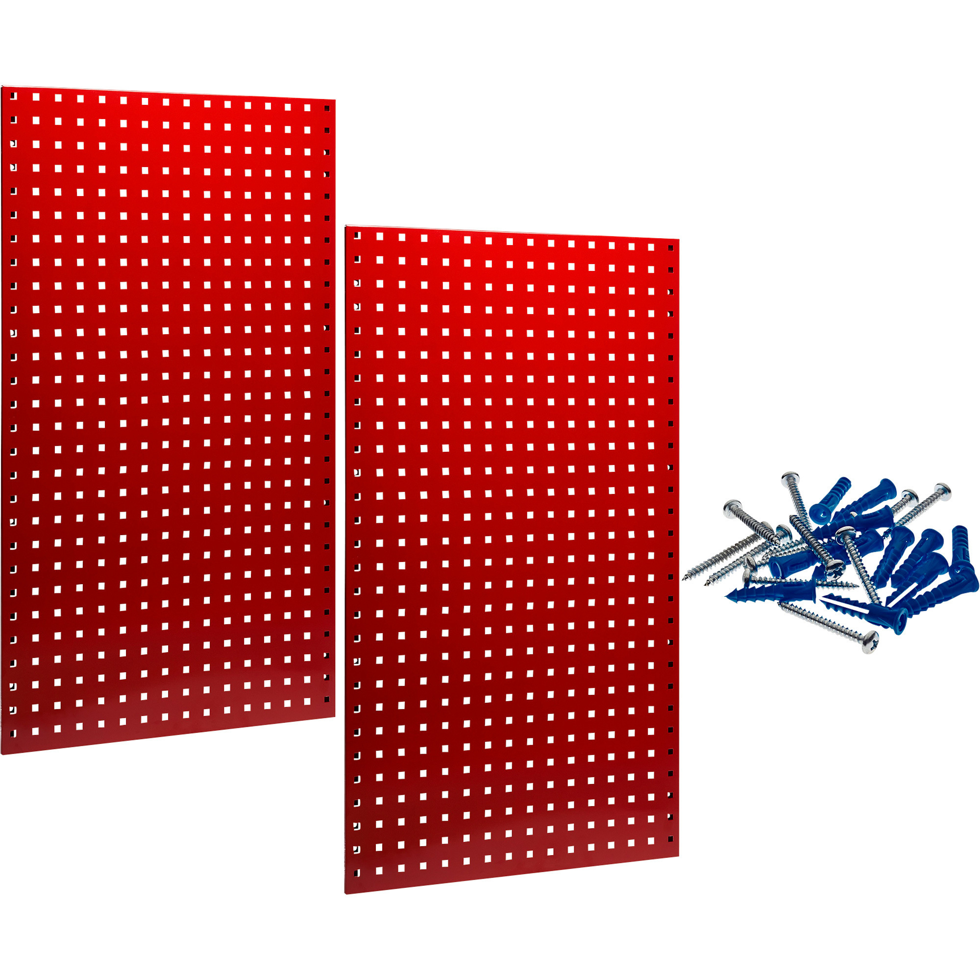 Triton Products 2-Pk. LocBoard Steel Pegboards, 24in.L x 42.5in.W, Red, Model# LB2-R